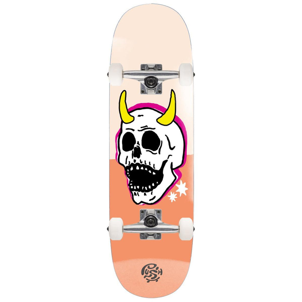 Push Skull Horn FP Modern Mini Peach Complete Skateboard - 7.5"
