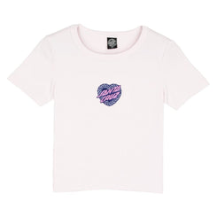 Santa Cruz Womens T-Shirt Heart Wreath Mini Front - Rose Quartz - Skatewarehouse.co.uk