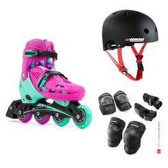 SFR Cyclone II Adjustable Inline Skates Tie Dye Bundle