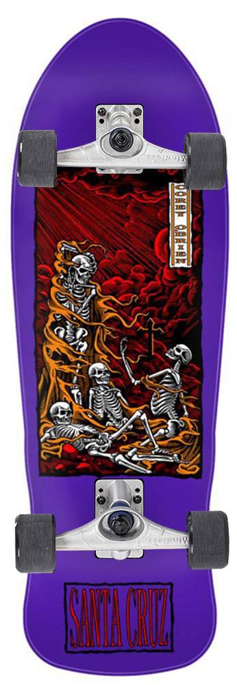Santa Cruz Reissue O'Brien Purgatory x Mindless Custom Surf Skate Skateboard - 9.85