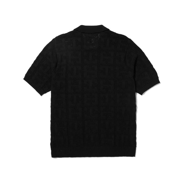 HUF Monogram Jacquard Zip Sweater (Black)