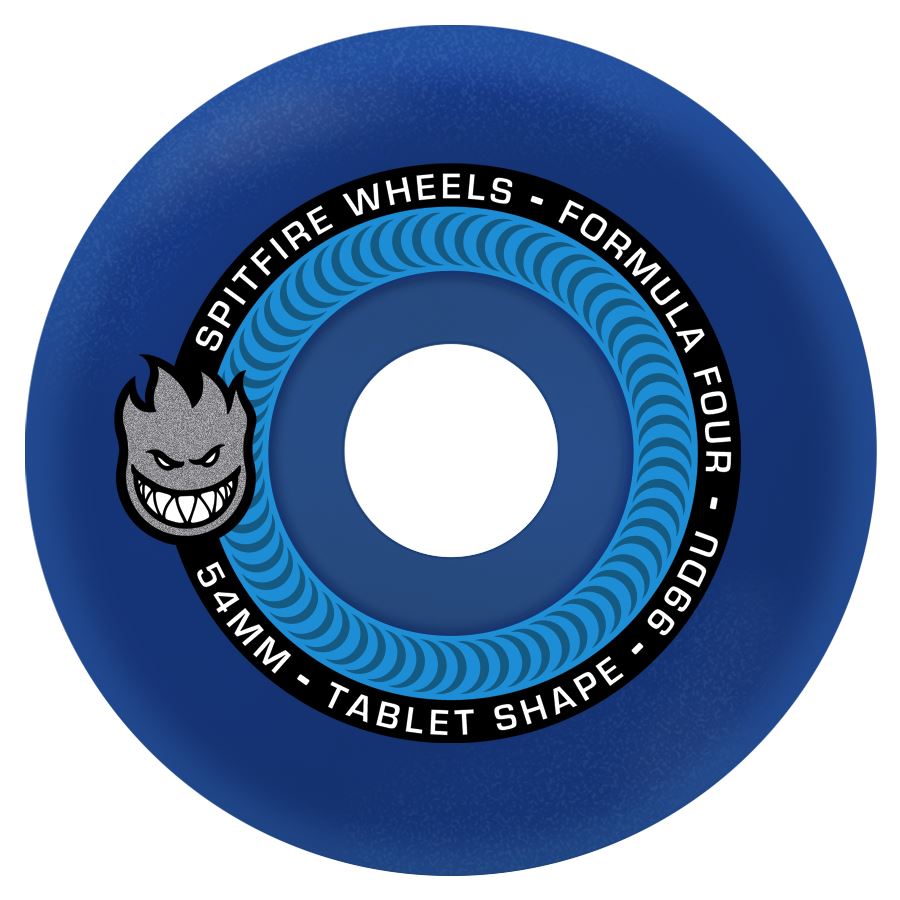 Spitfire F4 99Du Team Colors Tablet (Ice Blue) Skateboard Wheels - 54mm