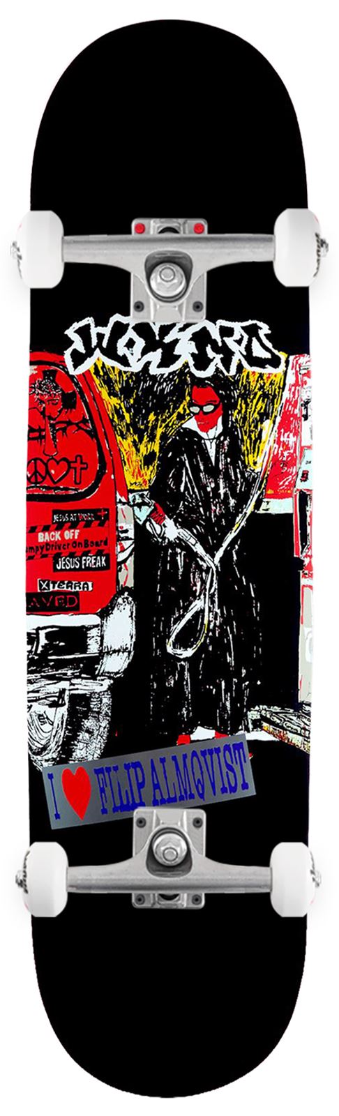 WKND 'Jesus Freak' Filip Almqvist (WB) Black x Venom Custom Complete Skateboard - 8.375