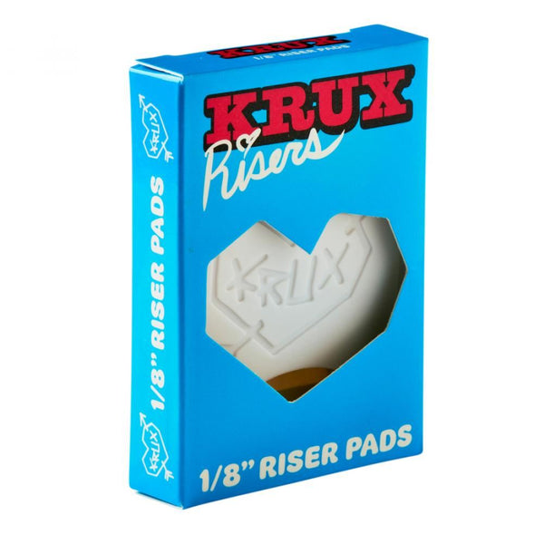 Krux Risers 1/8 IN (Pack of 2) - White - Skatewarehouse.co.uk