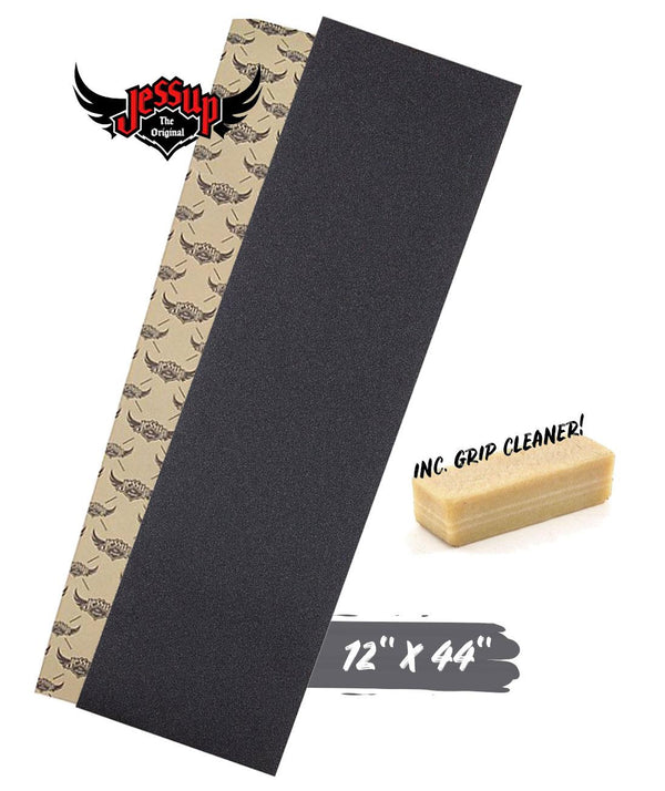 Jessup Skateboard Cruiser Longboard Wide Grip Tape Black Sheet (Sizes 9