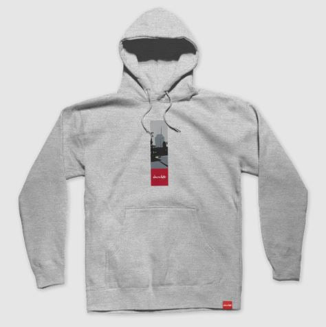 Chocolate Return to Chocolate City Hoodie Heather Grey - Skatewarehouse.co.uk