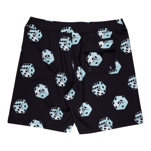 Santa Cruz Board Shorts Flaming Strip Dice Board Short - Big Dice - Skatewarehouse.co.uk