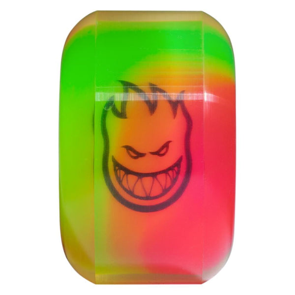 Spitfire Soft Skateboard Wheels Sapphire Radial 90D - Pink / Green - Skatewarehouse.co.uk