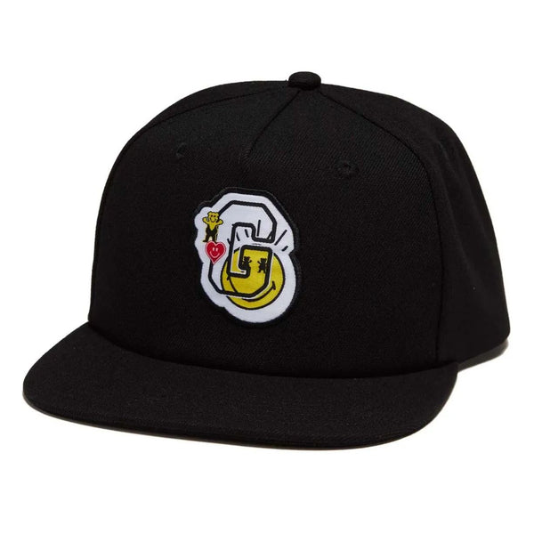 Grizzly x SmileyWorld Snapback Hat Black - Skatewarehouse.co.uk