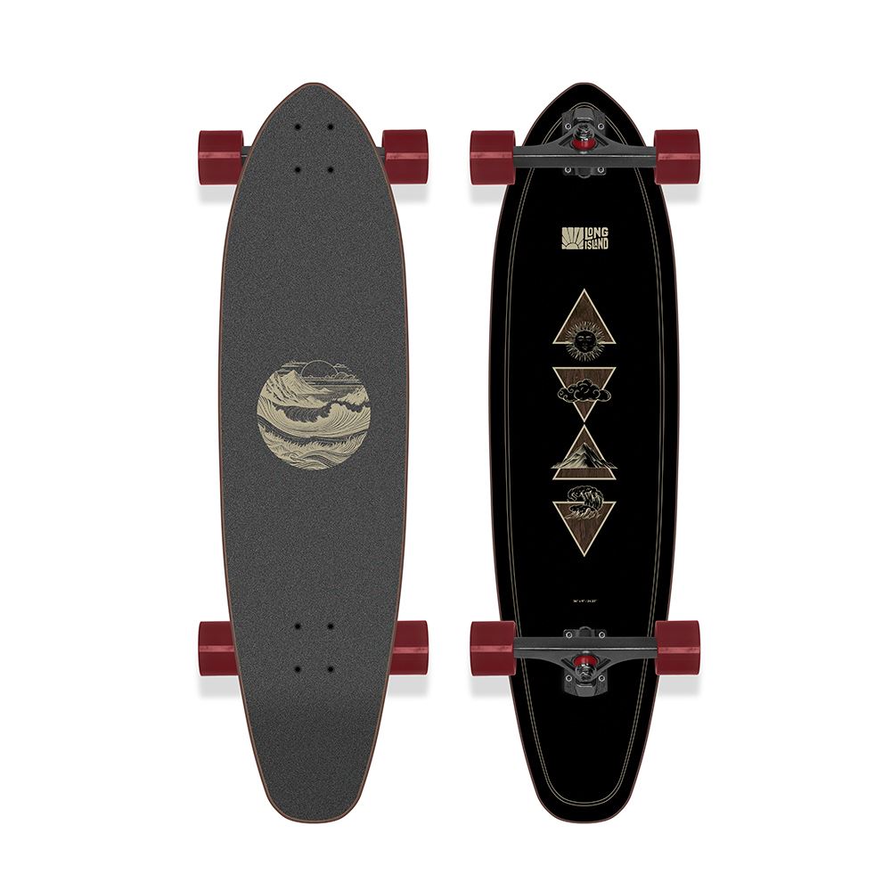 Elements 36"x9" Kicktail Long Island Complete Skateboard - 9.0"
