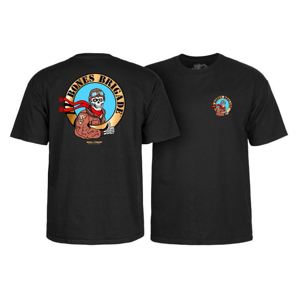 Powell Peralta Bones Brigade Ripper Pilot Tee Black