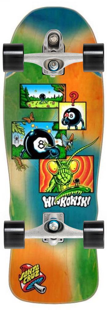 Santa Cruz Shaped Winkowski 8Baller Comic x Carver Custom Surf Skate Skateboard C7 - 10.35