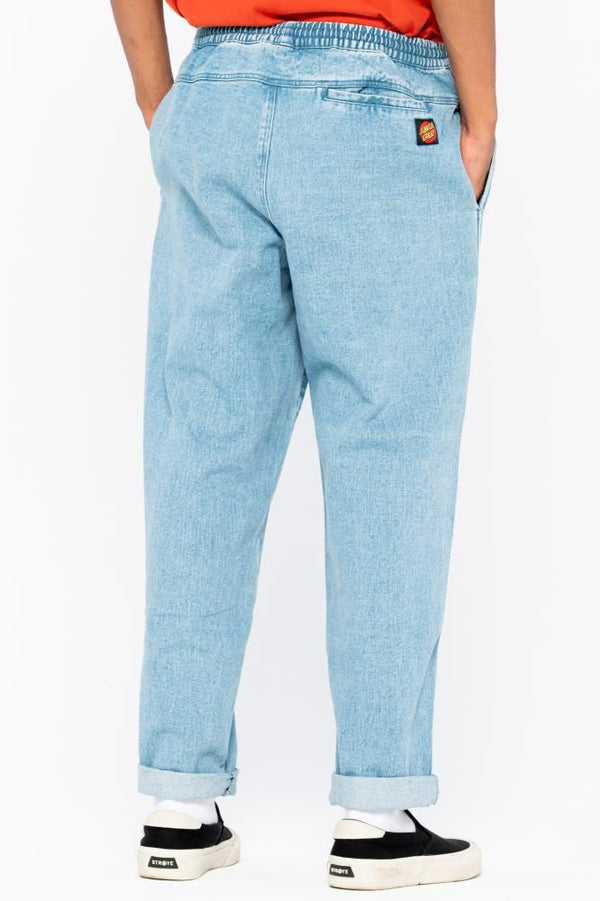 Santa Cruz Pant Local Pant - Light Blue Denim - Skatewarehouse.co.uk