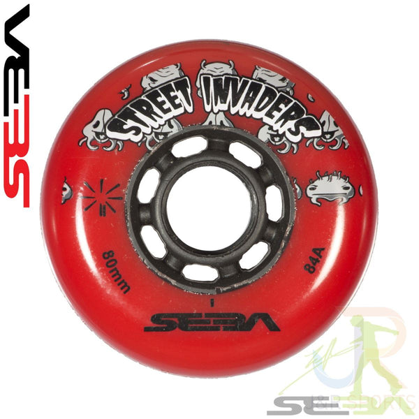 FR Street INVADER II Wheels - Red - 80mm (Set of 4)