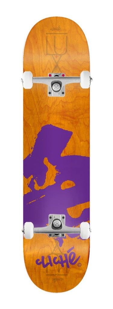 Cliché Team Luz Orange / Purple x Venom Custom Complete Skateboard - 8.125"