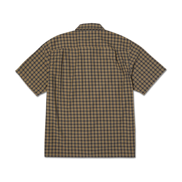 HUF Stretch Micro Plaid S / S Shirt (Clay) T-Shirt - S