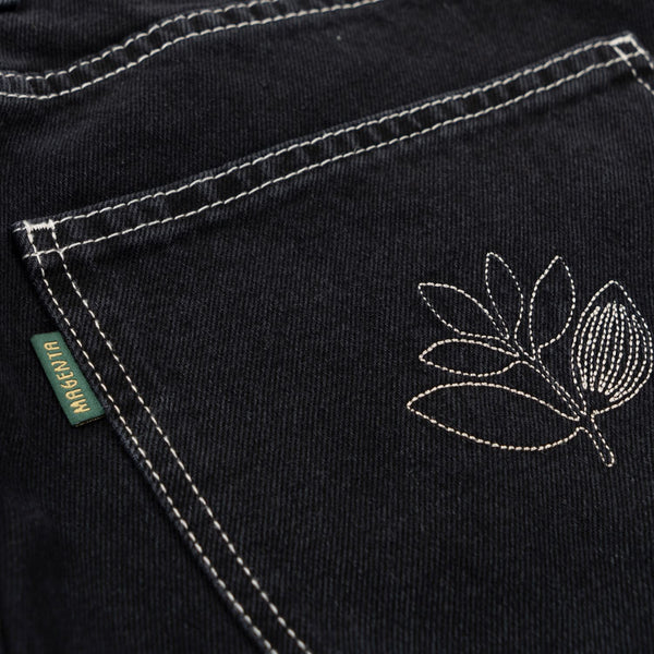 Magenta OG Denim Pants Stitch - Black Denim