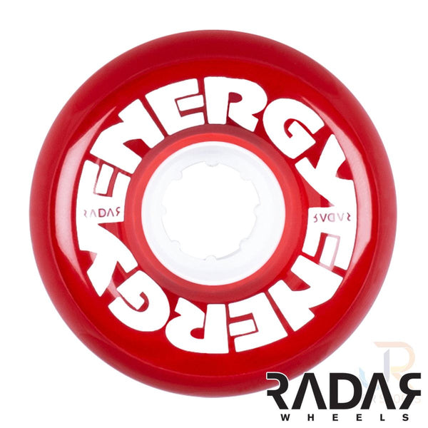 Radar (4) - Energy 65 - Clear Red - / 78a Skateboard Wheels - 65mm