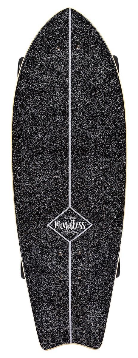 Mindless Surf Skate Fish Tail Black Surfskate Skateboard 29.5