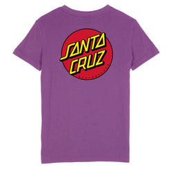 Santa Cruz Womens T-Shirt Classic Dot Chest T-Shirt - Grape - Skatewarehouse.co.uk