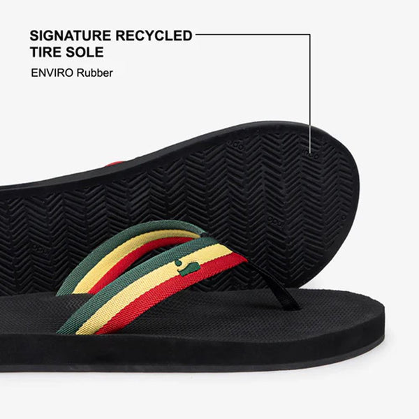 Indosole - Mens Flip Flops - Easy Living - Reggae Shoes