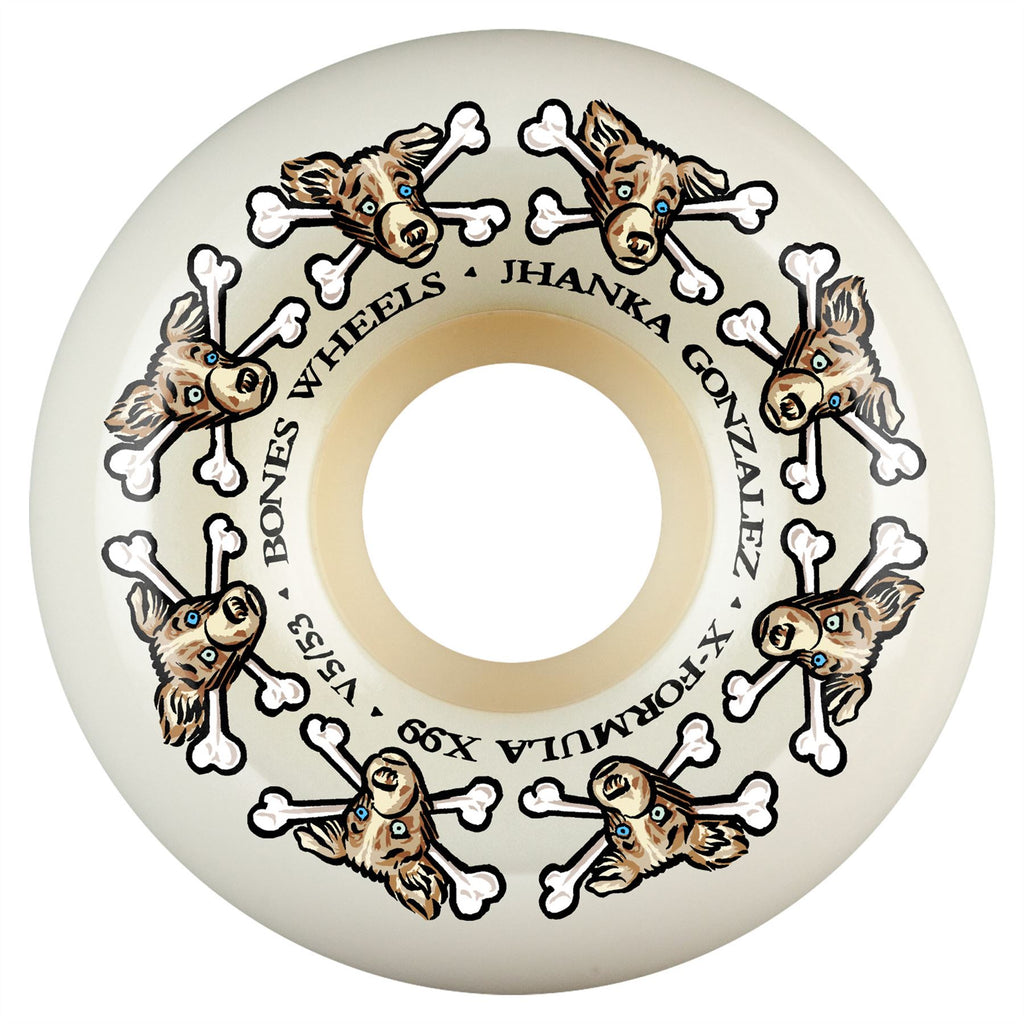 BONES X-Formula Jhanka Gonzalez 'Vato Dog' 54mm V5 (Sidecut) 99a Skateboard Wheels