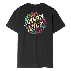 Santa Cruz T-Shirt Dressen Rose Crew Two - Black - Skatewarehouse.co.uk