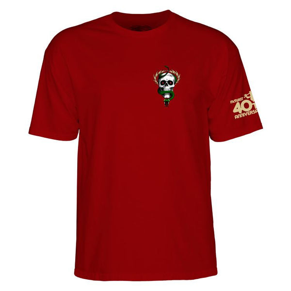 Powell-Peralta™ Mike McGill '40th Anniversary McTwist' Tee Garnet - Skatewarehouse.co.uk