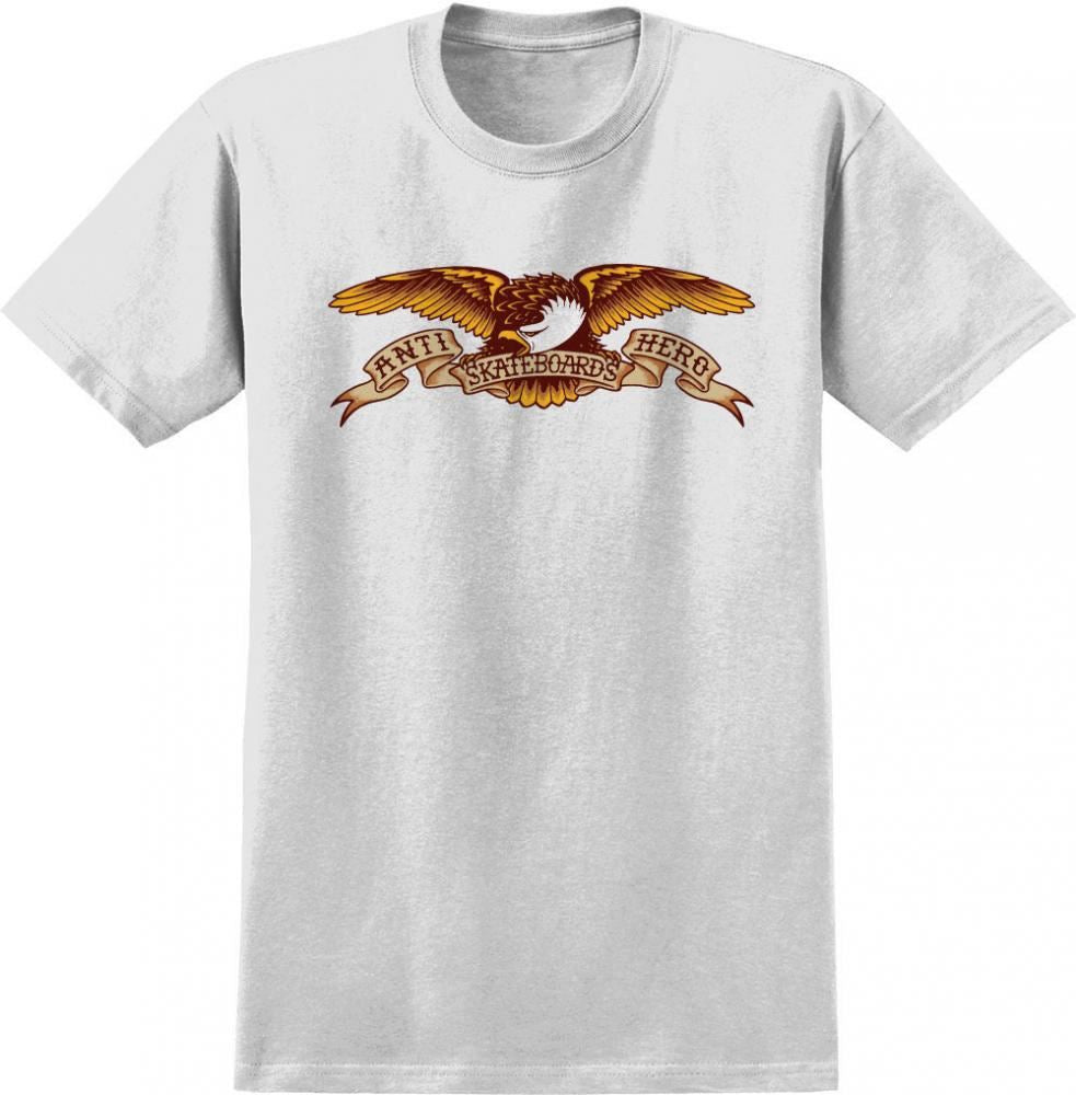 Antihero T-Shirt Eagle - White / Black Multi - Skatewarehouse.co.uk