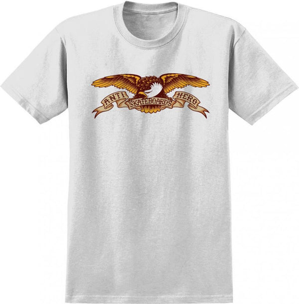 Antihero T-Shirt Eagle - White / Black Multi - Skatewarehouse.co.uk
