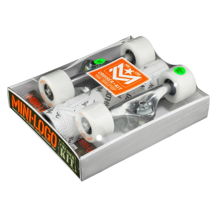 Mini Logo Cruiser Kit 55mm x 80A White Skateboard Trucks