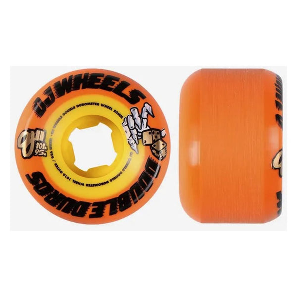 OJ Double Duro Skateboard Wheels Mini Combo 101a/95a - Orange - Skatewarehouse.co.uk