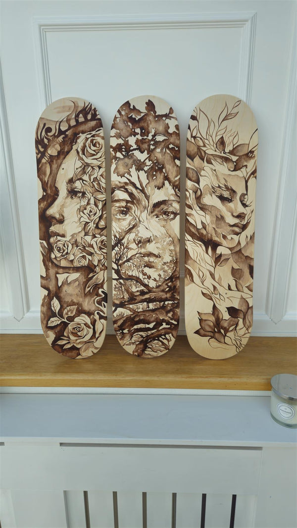 Venom Skateboards Blank Plain Art Deck Natural Unvarnished - 8.0