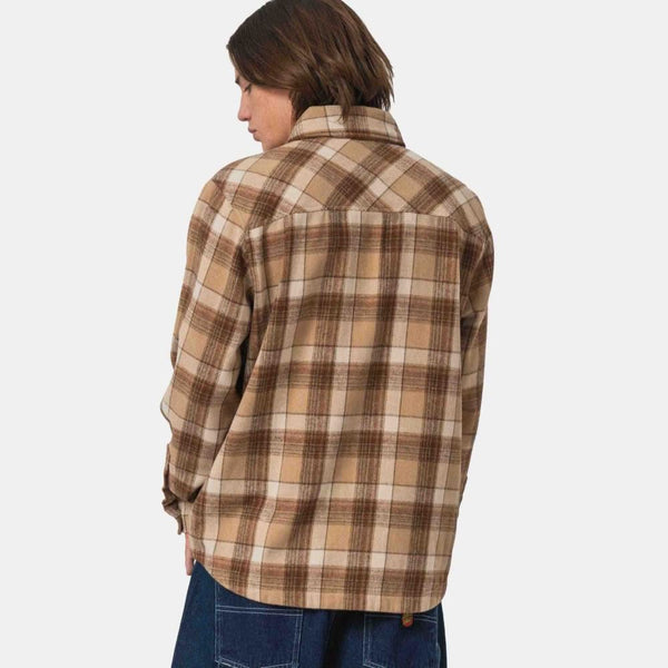 Santa Cruz Shirt Apex Shirt - Brown Check - Skatewarehouse.co.uk
