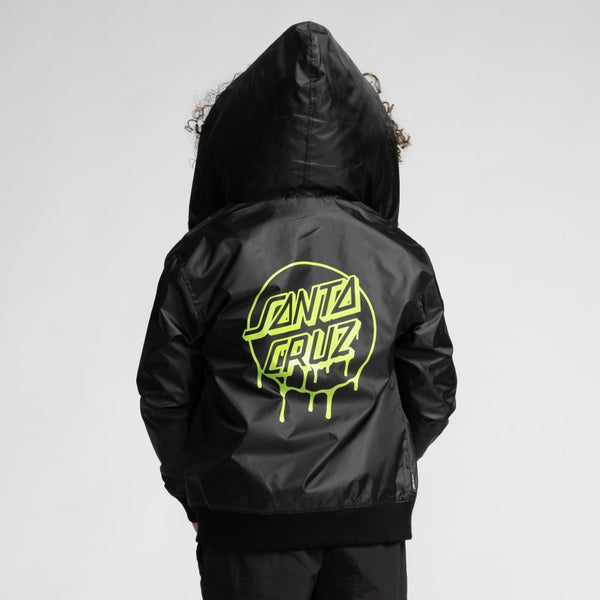Santa Cruz Youth Jacket Youth Liquid Dot - Black - Skatewarehouse.co.uk