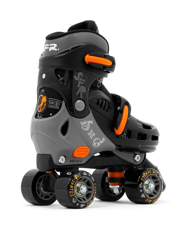 SFR Storm V Adjustable Children's Quad Roller Skates - Ninja - Skatewarehouse.co.uk