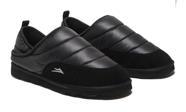 Lakai Owen Slippers Nylon Shoes - Black / Black - Skatewarehouse.co.uk