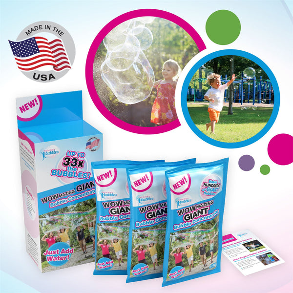 WOWMAZING Giant Bubble Concentrate Refill Kit Toy
