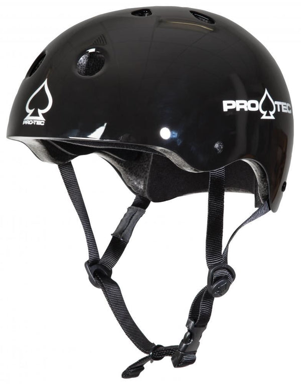 Pro-Tec Helmet Classic Cert - Gloss Black - Skatewarehouse.co.uk