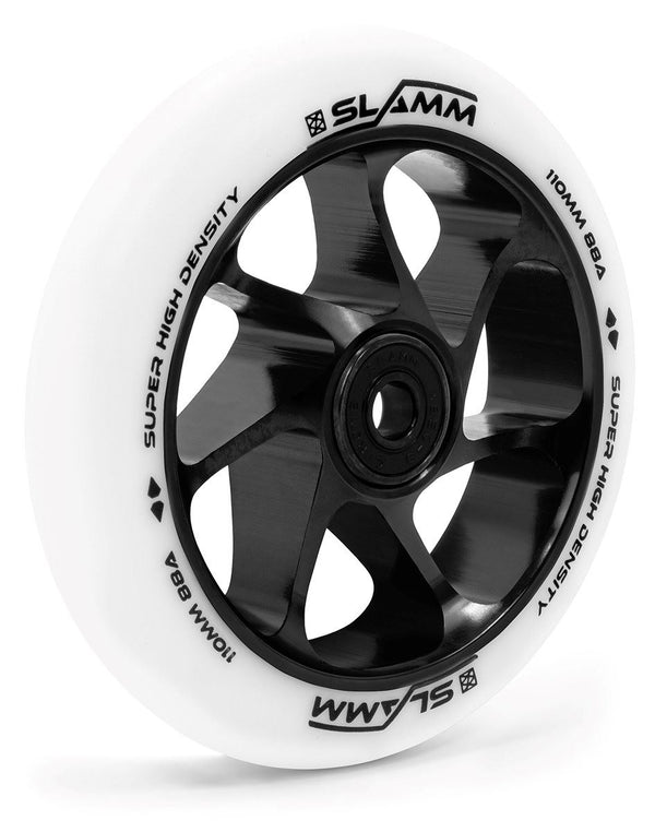 Slamm 110mm Team Wheels - White / Black - 110mm - Skatewarehouse.co.uk