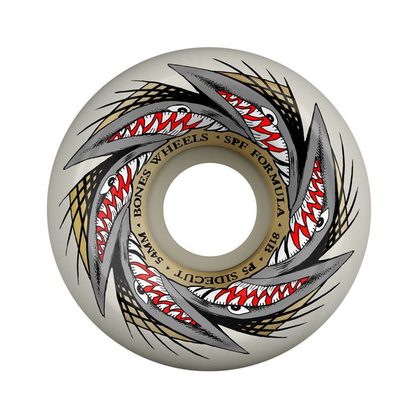 BONES Skateboard Wheels SPF 'Pool Sharknado' P5 Sidecut 81B - Skatewarehouse.co.uk