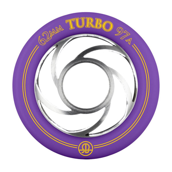 Rollerbones - Turbo Alu Hub Purple (8) - / 97a Skateboard Wheels - 62mm
