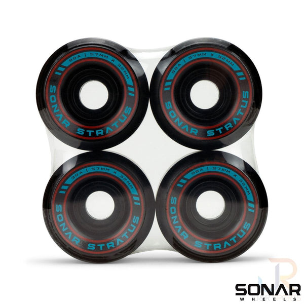 Sonar (4) Stratus - Black - / 98a Skateboard Wheels - 57mm