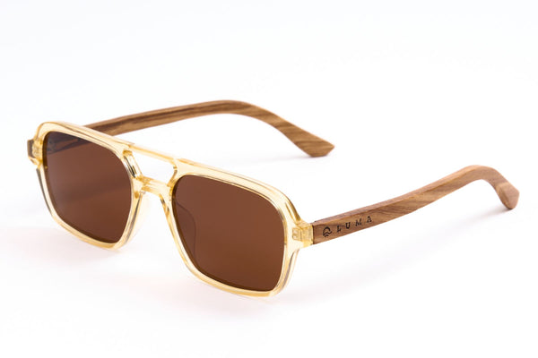 Luma Bantham Recycled Sunglasses - Amber - Skatewarehouse.co.uk