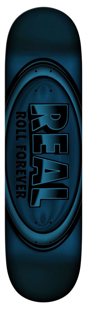 Real Dbx Oval Blue Foil Skateboard Deck - 8.5"