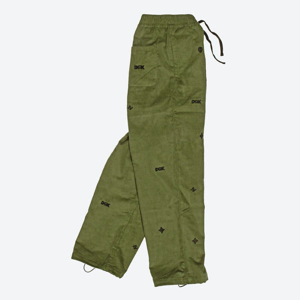DGK Monogram Corduroy Pant Olive - Skatewarehouse.co.uk