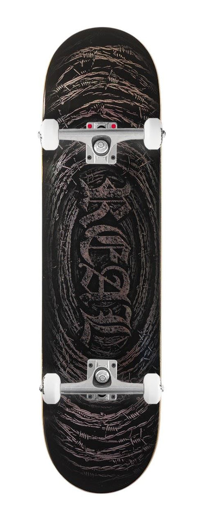 Real Team Barbed Wire Foil Oval (Rusted) x Venom Custom Complete Skateboard - 8.5"