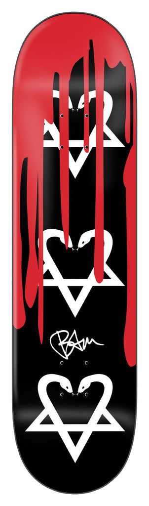 Zero Skateboards Bam Snake-a-Gram with Blood Skateboard Deck - 8.25" - Skatewarehouse.co.uk