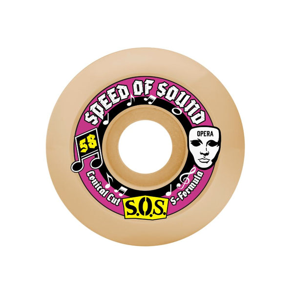 Opera SOS Mezzo - Hardline Conical 101a White Skateboard Wheels - 58mm