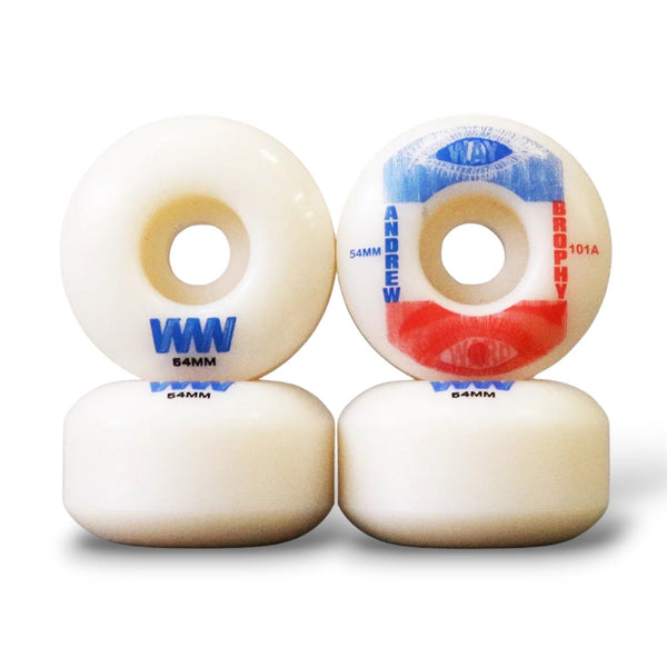 Wayward Classic Pro - Andrew Brophy (White / Blue) Skateboard Wheels - 54mm